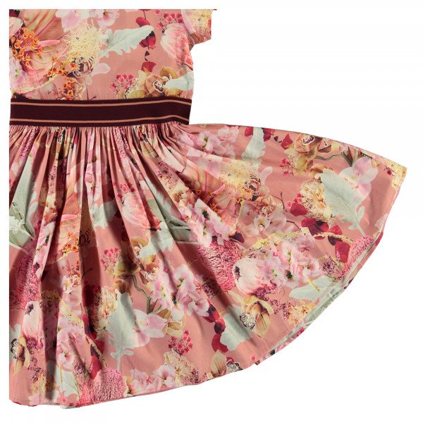 Molo Kids Candy Dress in Winter Bouquet Rose