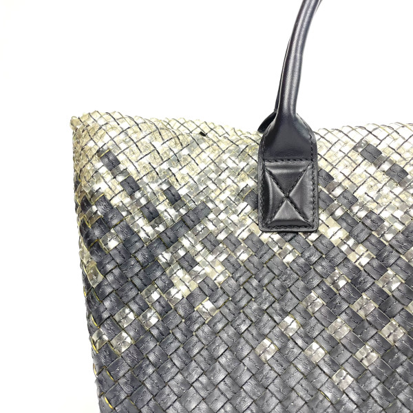 Bottega Veneta Bottega Veneta Limited Edition Gradient PVC and Leather Intrecciato Cabat Tote Bag