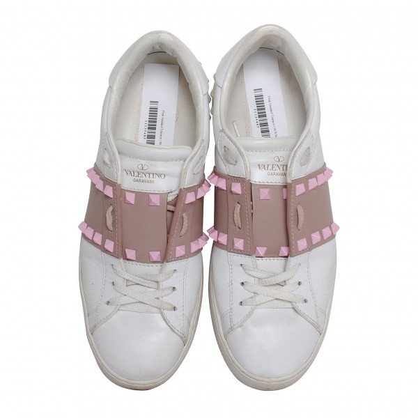 Valentino Rockstud Untitled 11 Colourblock Leather Sneakers