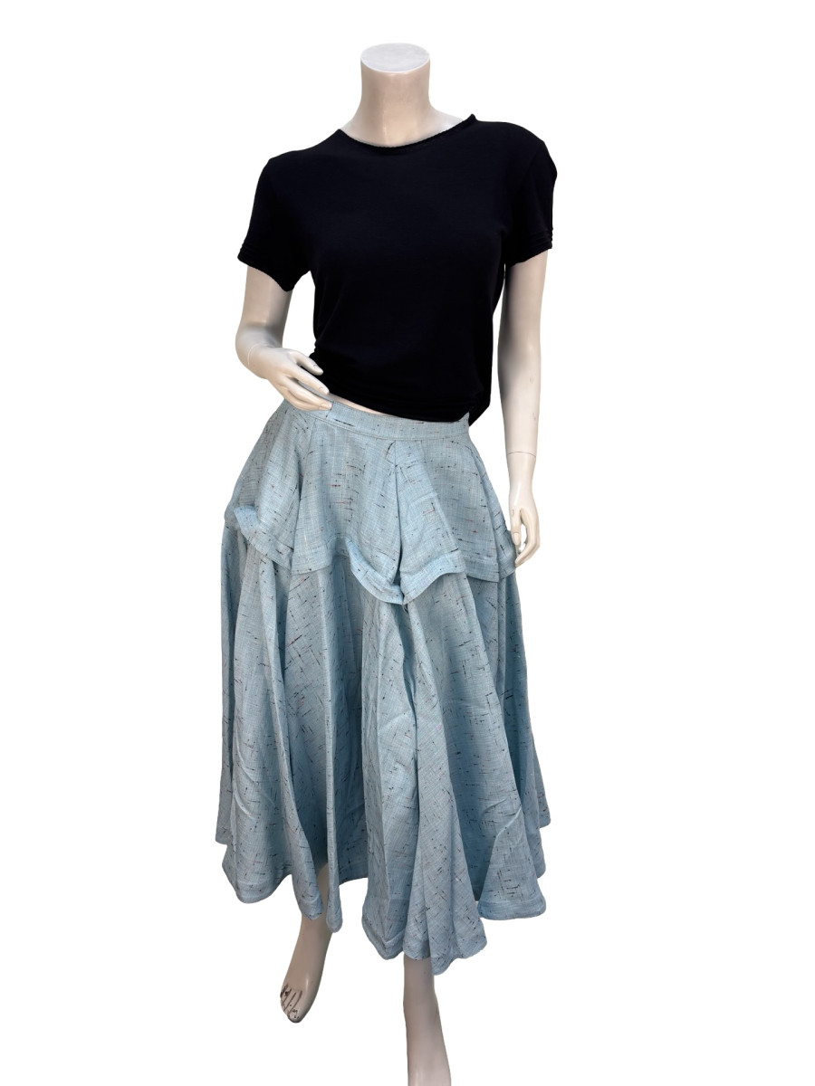 Bottega Veneta Bottega Veneta Blue A Line Skirt