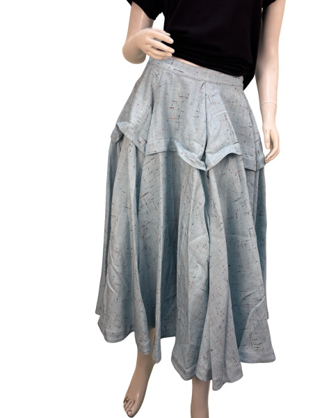 Bottega Veneta Bottega Veneta Blue A Line Skirt