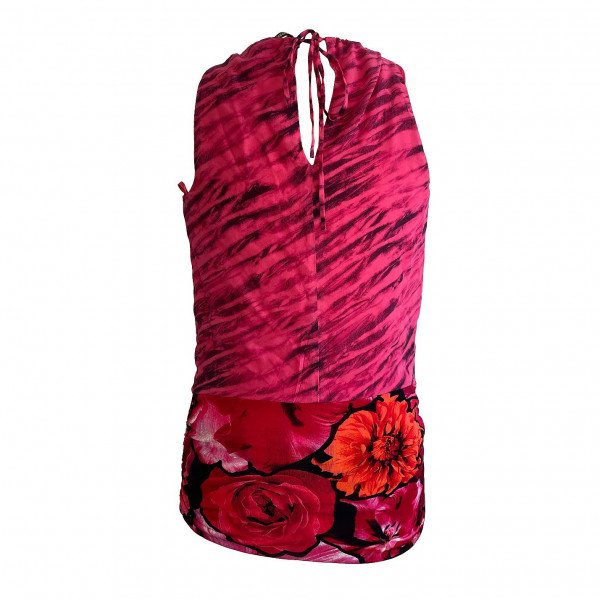 Roberto Cavalli Floral-Hem Mini Dress
