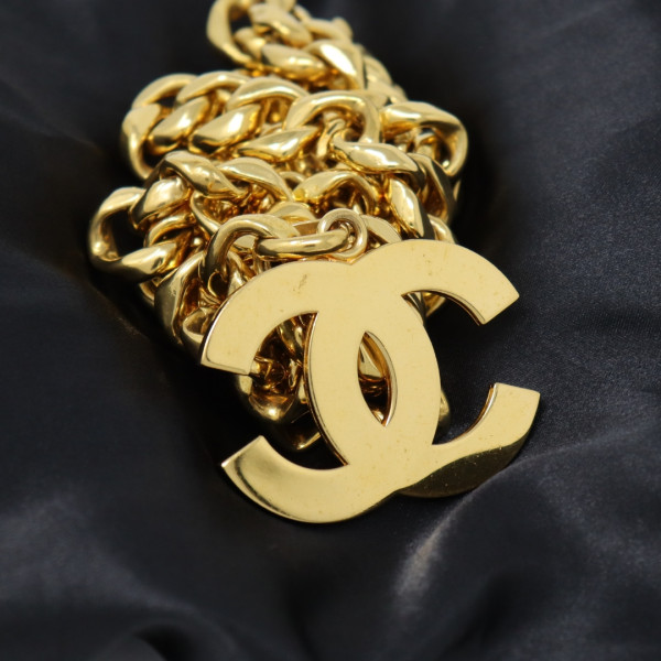 CHANEL Chanel 1993 very rare logo medallion belt