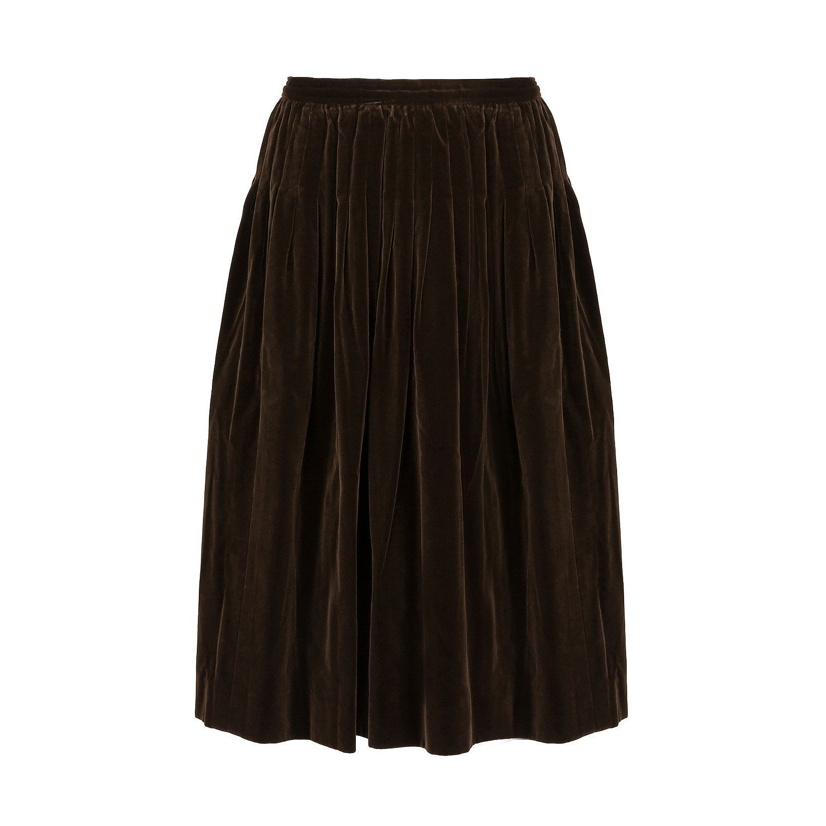 Saint Laurent Gathered Velvet Skirt
