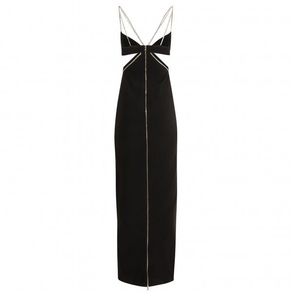 David Koma Crystal-Embellished Crepe Gown