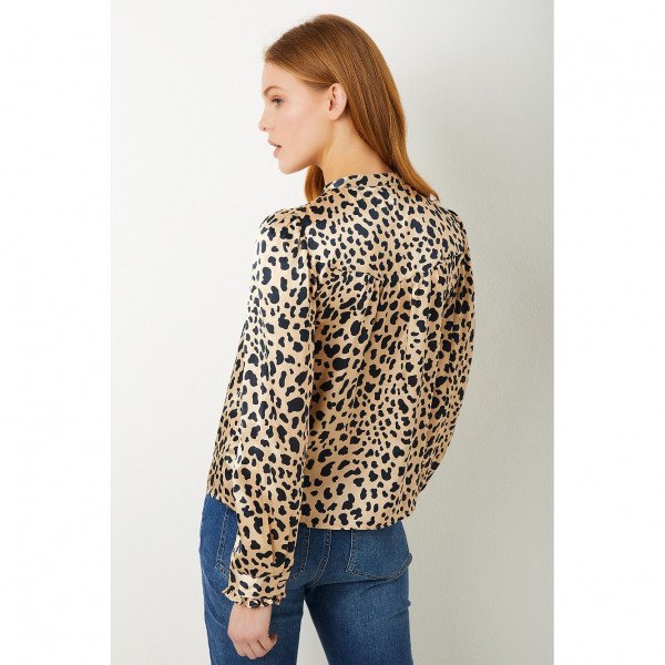 Wyse London Freida Modern Mono Leopard Blouse