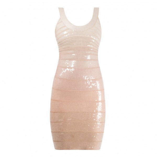 Herve Leger Ombre Sequin Bodycon Mini Dress