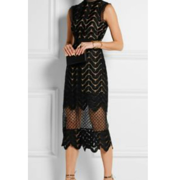 Self-Portrait Lace Midi Dress