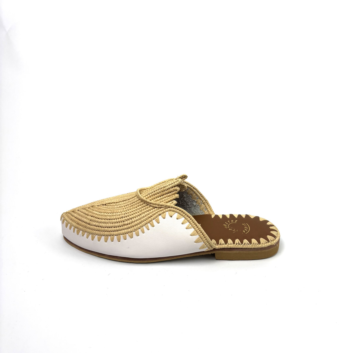 KILOMETRE PARIS White Leather Slip-On Mules