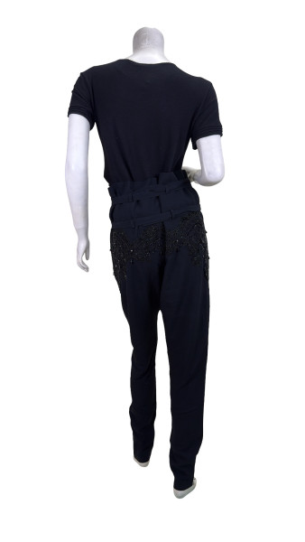 Dior Black Beaded Embroidered Trousers