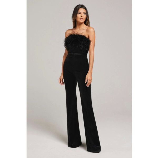 Nadine Merabi Colette Black Jumpsuit