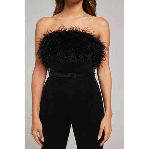 Nadine Merabi Colette Black Jumpsuit