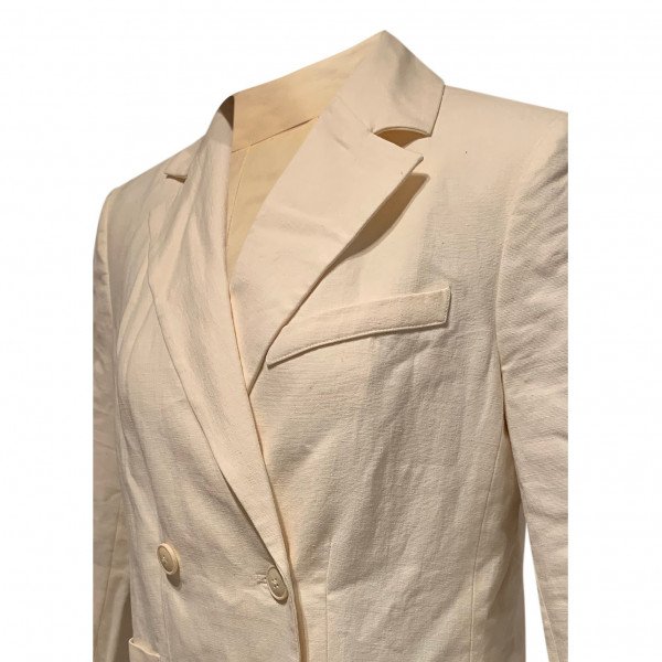 Frame Linen-Blend Blazer