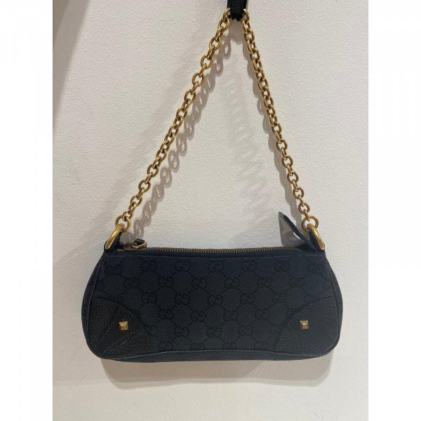 Gucci Small Monogram Baguette Bag