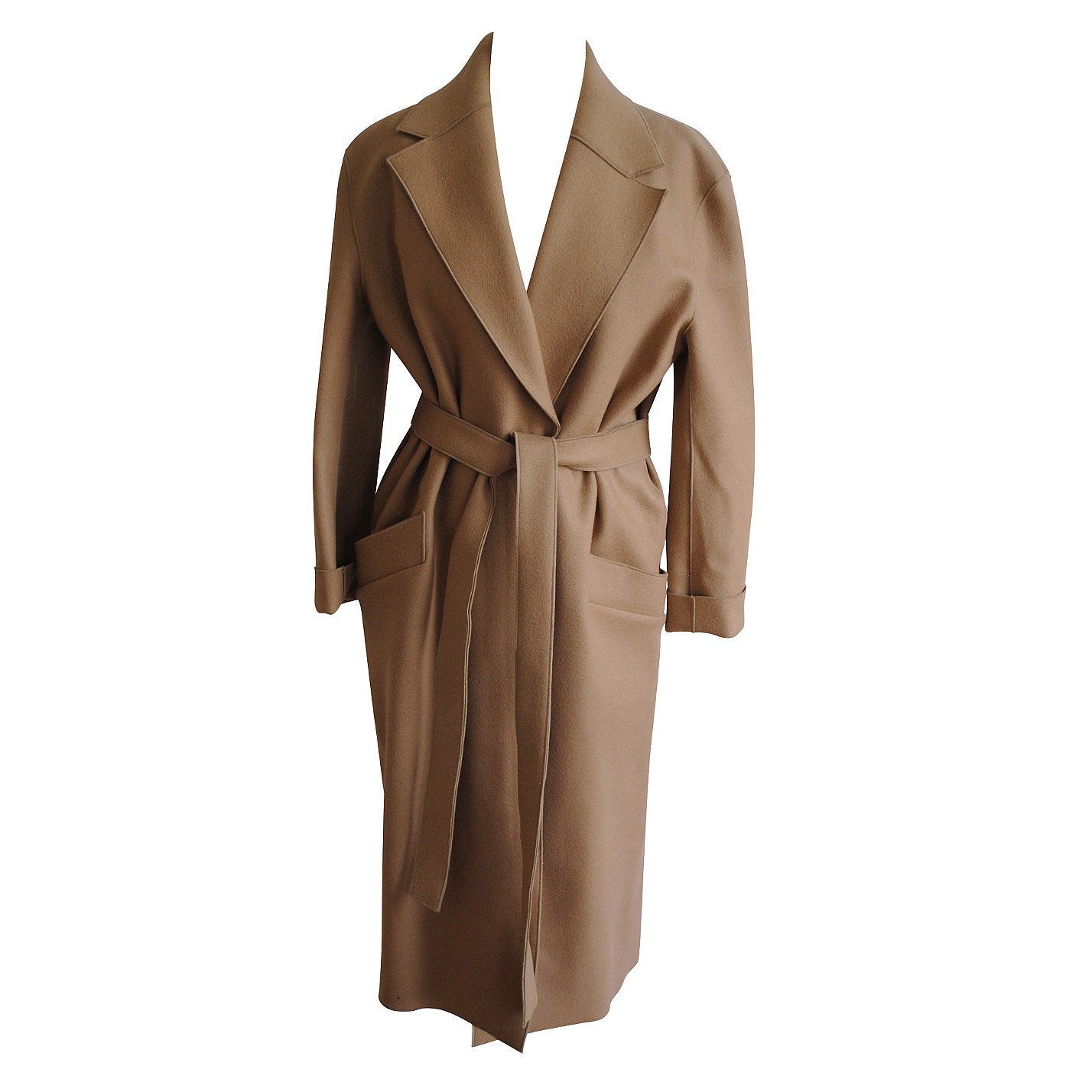 Amanda Wakeley Wool Belted Long Coat