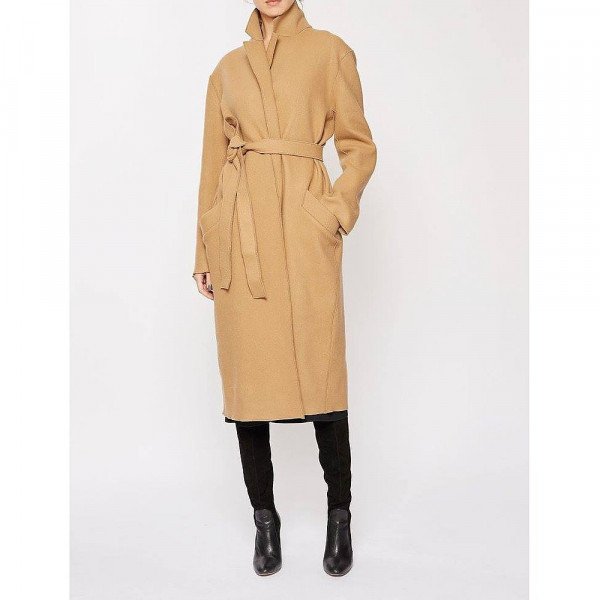 Amanda Wakeley Wool Belted Long Coat