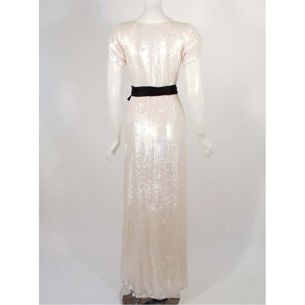 Diane von Furstenberg Sequin Wrap Maxi Dress