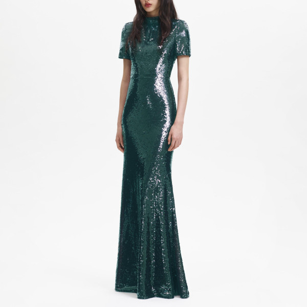 Self-Portrait Sequin Maxi Dress