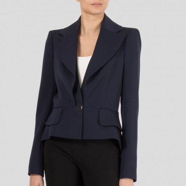 Alexander McQueen Fencing Jacket With Ruffled Back