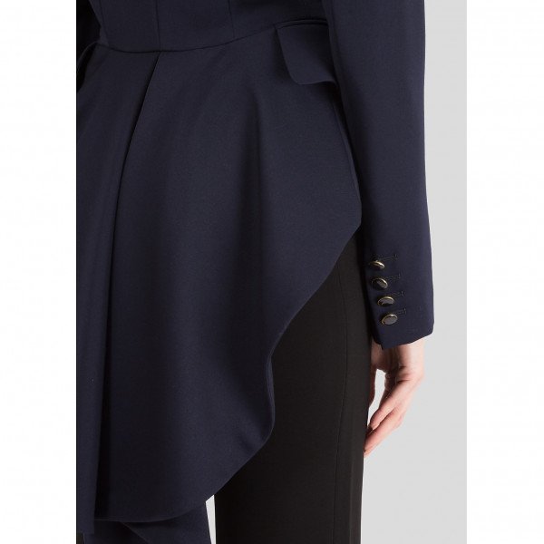 Alexander McQueen Fencing Jacket With Ruffled Back