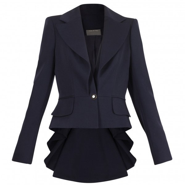 Alexander McQueen Fencing Jacket With Ruffled Back