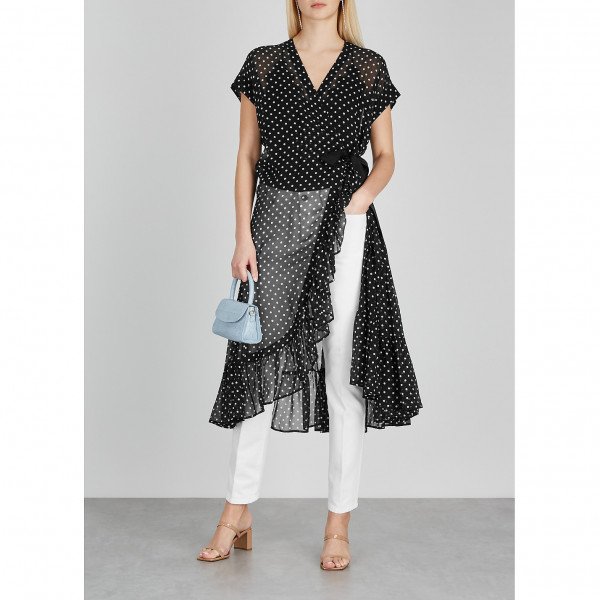 DRIES VAN NOTEN Delft Polka Dot Long Dress