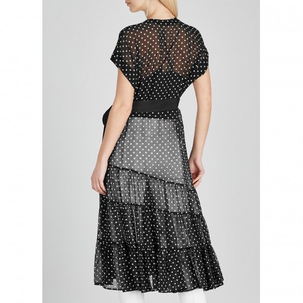 DRIES VAN NOTEN Delft Polka Dot Long Dress