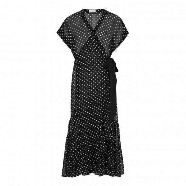 DRIES VAN NOTEN Delft Polka Dot Long Dress