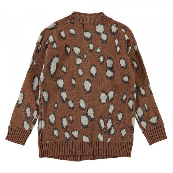 Molo Kids Gina Cardigan in Graphic Deer