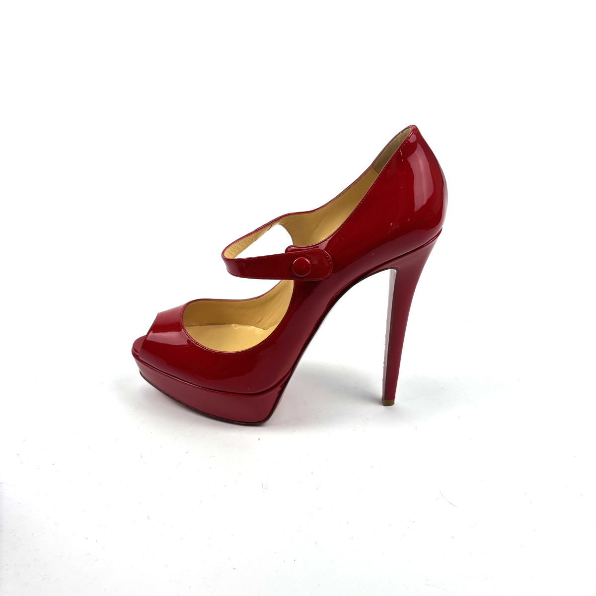 Christian Louboutin Peep-Toe Platform Heels