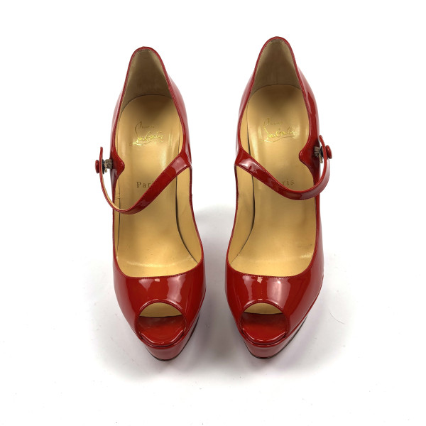 Christian Louboutin Peep-Toe Platform Heels