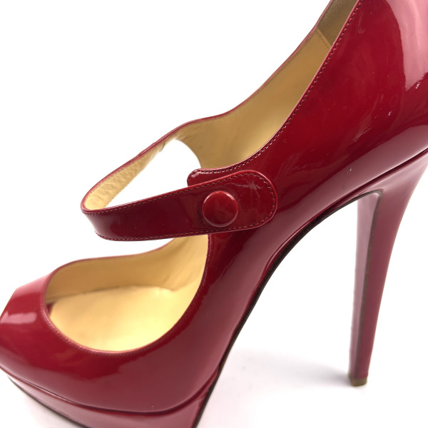 Christian Louboutin Peep-Toe Platform Heels
