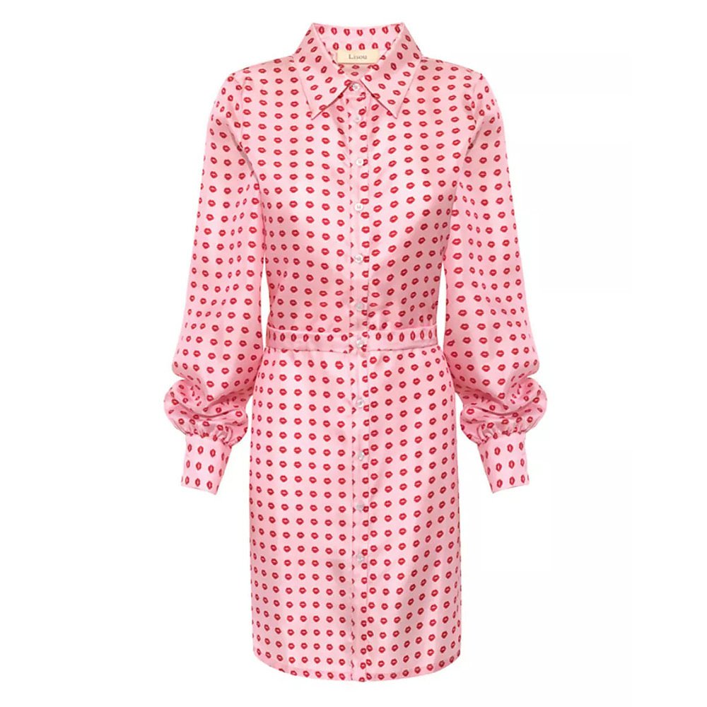 Lisou Isabelle Red Lip Print Mini Dress