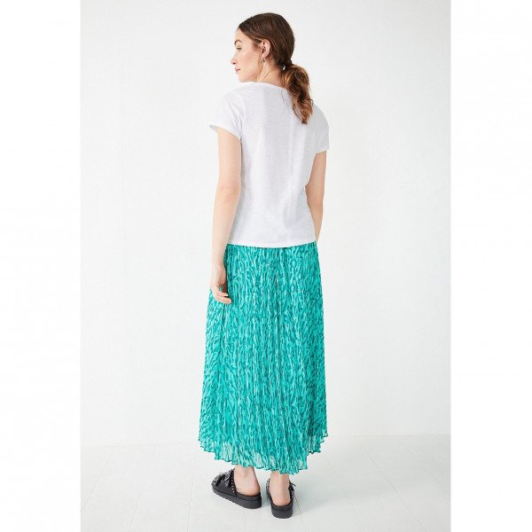 Hush Chiffon Pleat Skirt In Abstract Animal Print