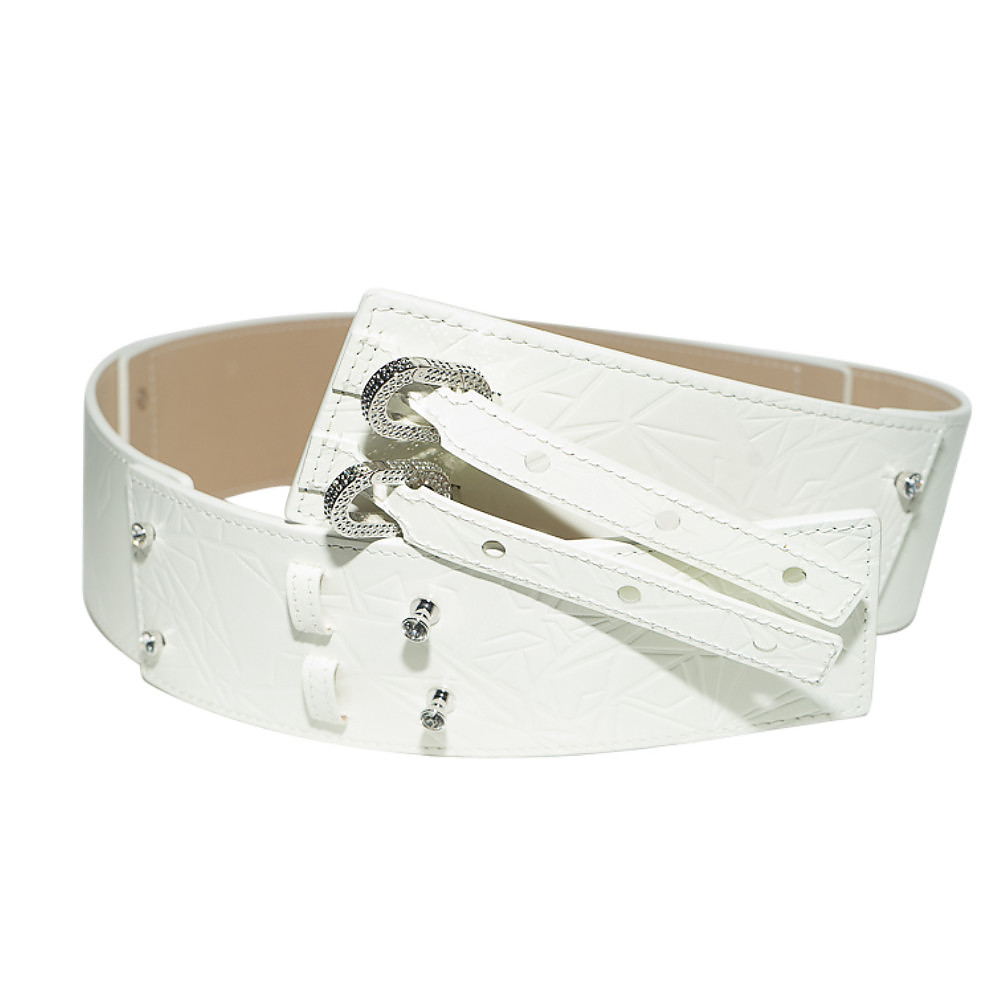 Swarovski Crystal Studded Leather Belt