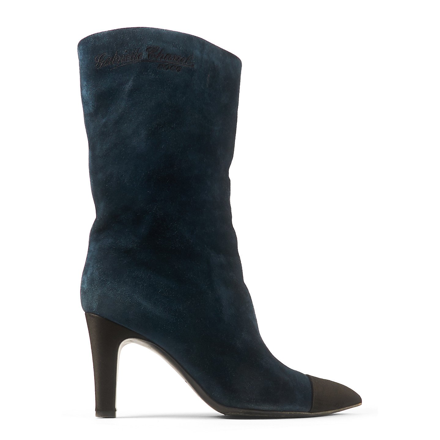 Rent or Buy CHANEL Suede High Heel Boots from MyWardrobeHQ.com