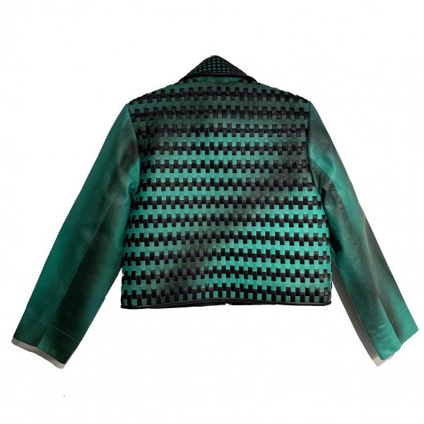 Martina Spetlova Ombré Woven Leather Jacket