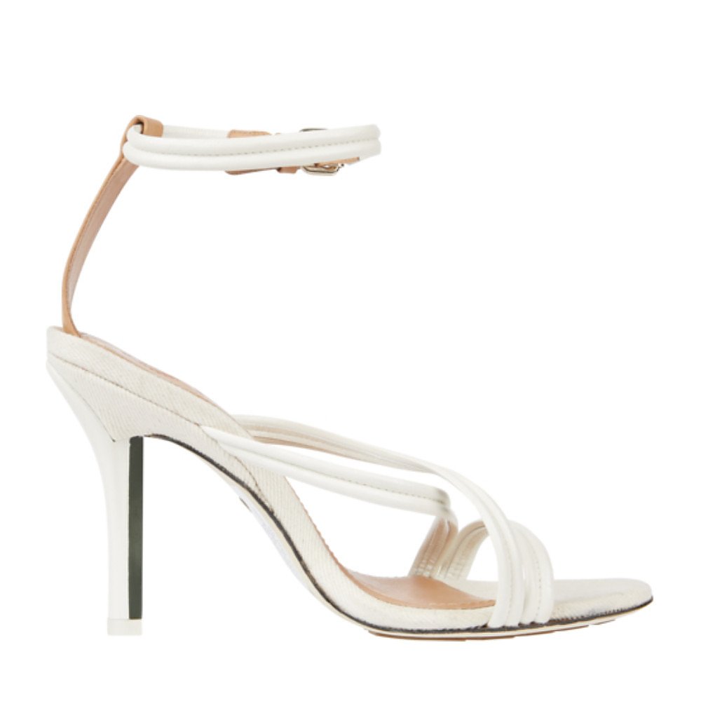 Tommy Hilfiger Crest High Heel Strap Leather Sandals