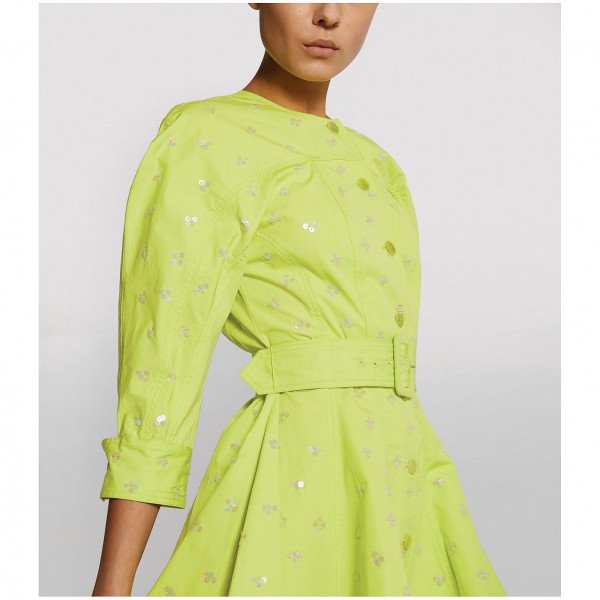 The Attico Sequin-Embellished Shirt Dress