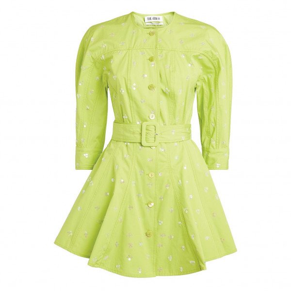 The Attico Sequin-Embellished Shirt Dress