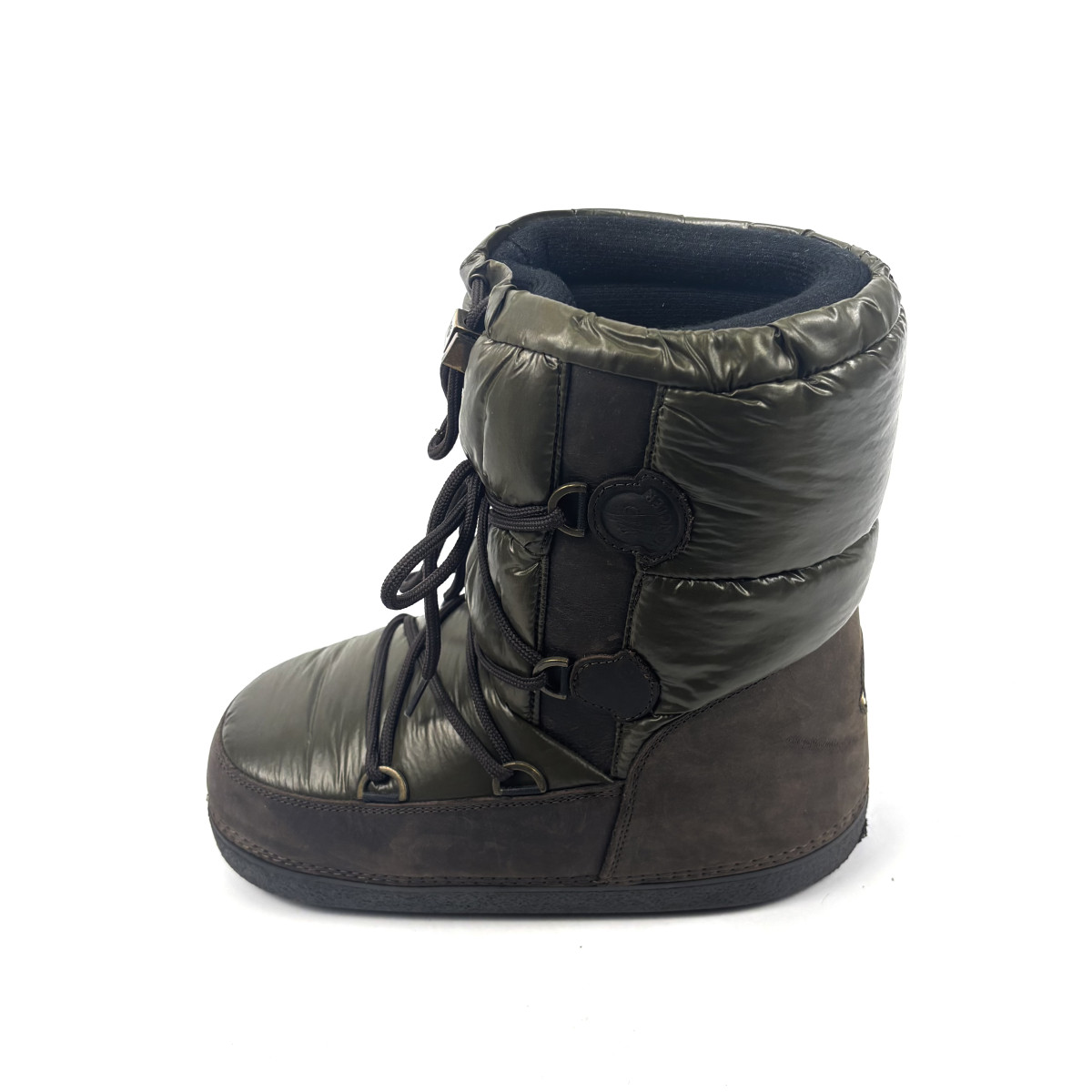 Moncler Quilted Snow Boots – Olive & Chocolate Brown