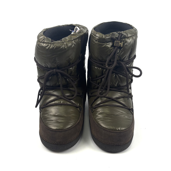 Moncler Quilted Snow Boots – Olive & Chocolate Brown