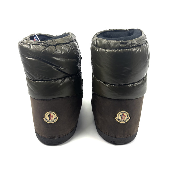 Moncler Quilted Snow Boots – Olive & Chocolate Brown
