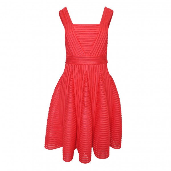 Maje Ribbed Flared Dress