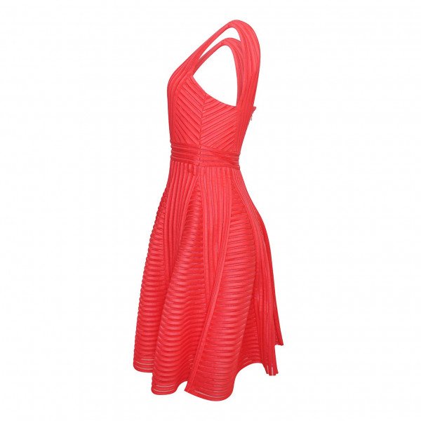 Maje Ribbed Flared Dress