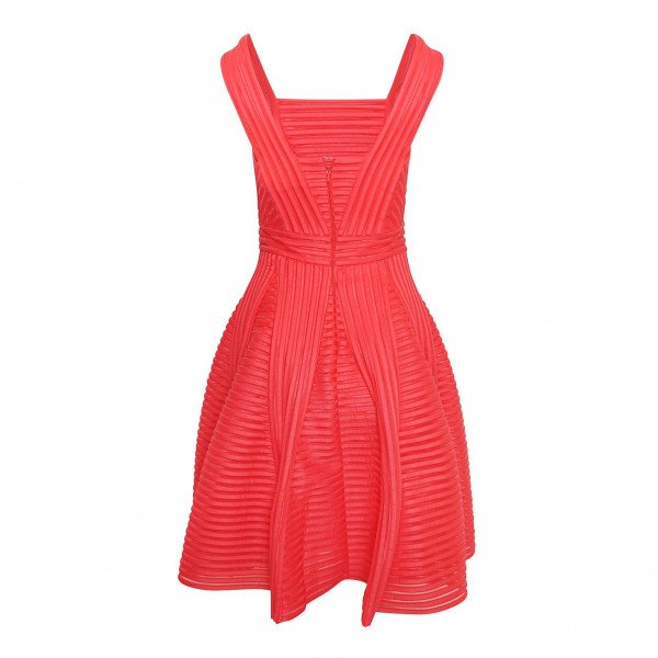Maje Ribbed Flared Dress