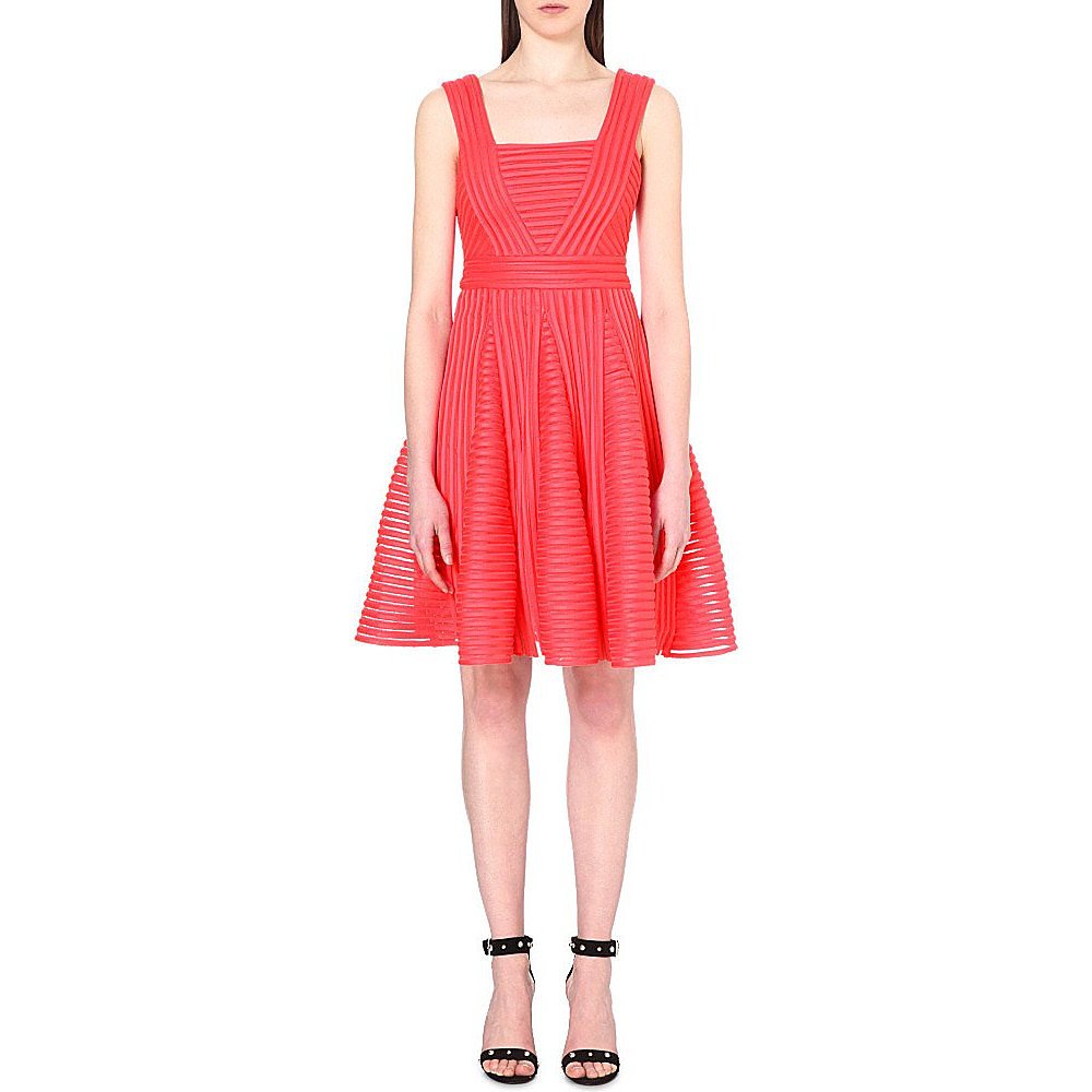 Maje Ribbed Flared Dress