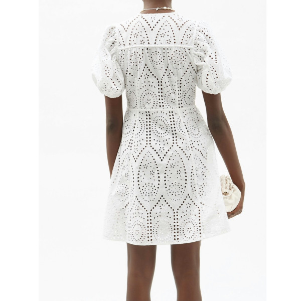 Ganni Broderie Anglaise Mini Dress