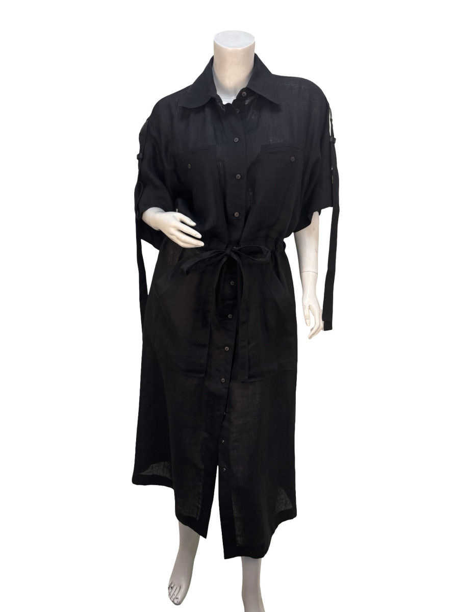 Loewe Paula's Ibiza Workwear Button Up Linen Dress