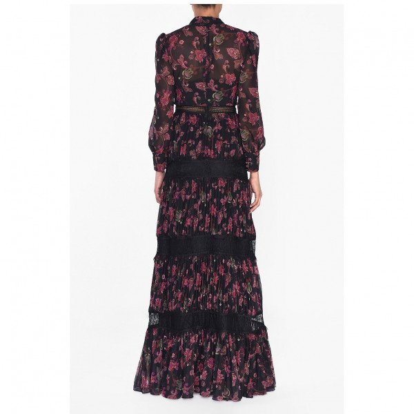 True Decadence Winter Paisley & Lace Maxi Dress